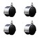 Service Caster 2'' Floor Safe Chrome Hooded Twin Wheel Caster 5/16 Threaded Stem, 4PK SCC-TS02S50D-NYU-BC-5161812-4 - alternate 1